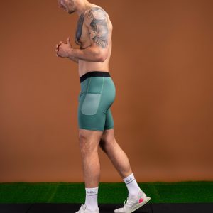 Whether you’re hitting the gym or running a marathon, the Tempo Bike Shorts (Olive) is the perfect choice. The compression material provides superior support and helps reduce muscle fatigue, making it ideal for long-distance running and intense workouts. The elasticated waistband ensures a secure fit, while the side pocket is perfect for storing small items such as keys or a phone.