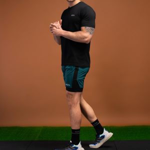 The Benchmark Tank Top (Black) is designed to keep up with your active lifestyle. It’s the perfect choice for any workout, from running to lifting to lounging. The lightweight cotton blend material keeps you cool and comfortable, while the 8 way stretch material allows for unrestricted movement. The short sleeve design and high neckline provide additional coverage, and the reflective logos add a touch of style.