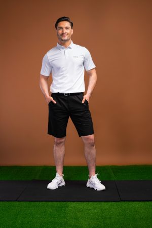 Tailored to move! This Tempo Golf Polo (White) is engineered for the movement and performance requirements of golf, it’s crafted in a cotton and spandex mix for a light wear with a soft feel. With a classic design, updated here with a modern, sportive 3-button neckline and textured trims. Pair with casual trousers and trainers for a relaxed weekend look whilst perfecting your swing.
