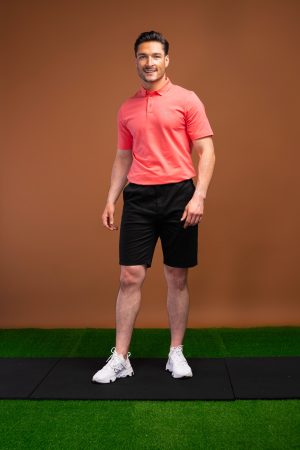 Tailored to move! This Tempo Golf Polo (Coral) is engineered for the movement and performance requirements of golf, it’s crafted in a cotton and spandex mix for a light wear with a soft feel. With a classic design, updated here with a modern, sportive 3-button neckline and textured trims. Pair with casual trousers and trainers for a relaxed weekend look whilst perfecting your swing.