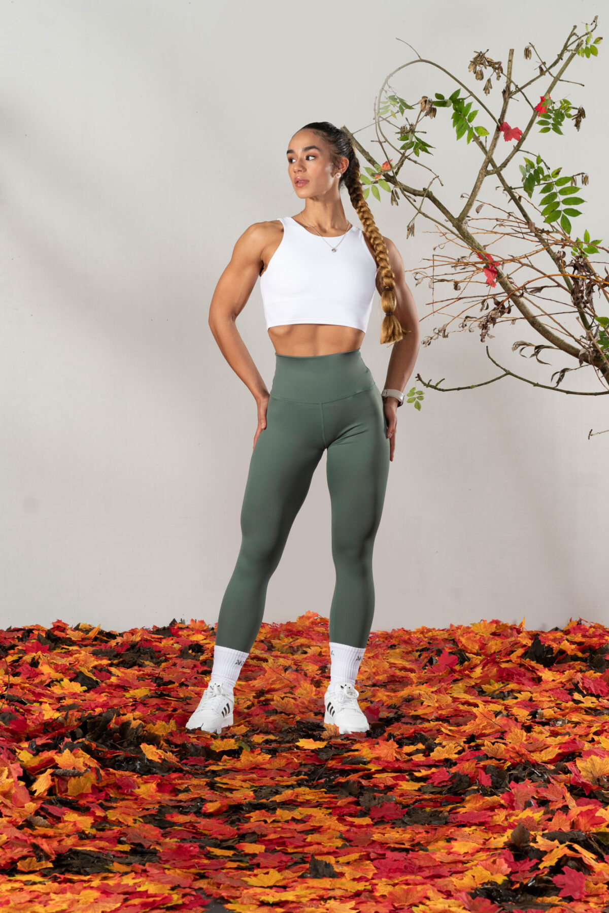 ShapeLift Legging (Olive). Designed with shape-enhancing technology and compressive fabric, these leggings give you a naturally lifted and toned appearance.