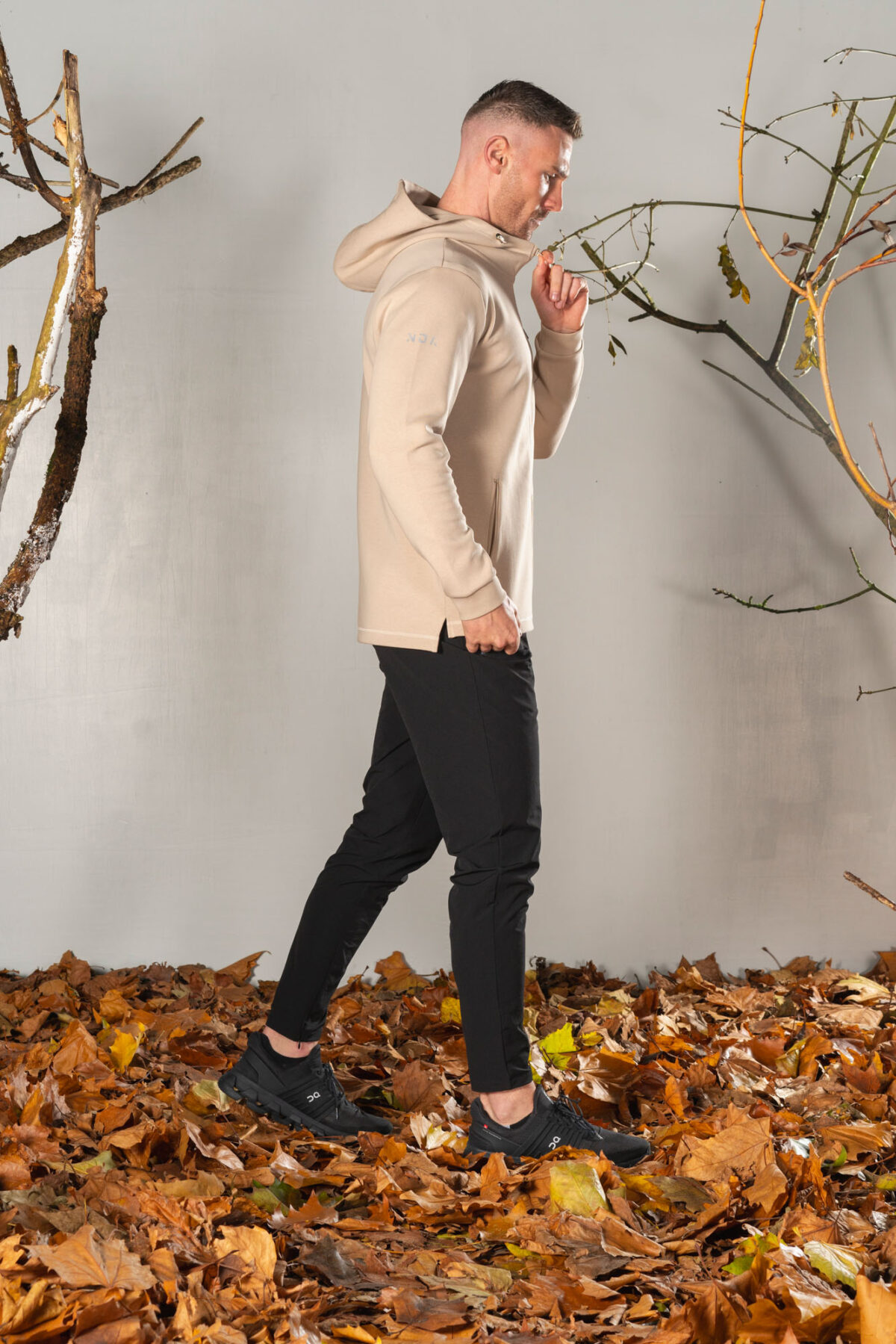 Deluxe Men’s Hoodie (Beige), crafted with our exclusive deluxe material for a truly luxurious and functional experience. This ultra modern hoodie is designed to elevate your style and provide ultimate comfort. Our deluxe material has a unique scuba-like texture that will make you stand out from the crowd.