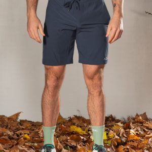 Elevate Men's Shorts (Navy), the perfect combination of style and functionality. Crafted with lightweight material, these shorts provide ultimate comfort and breathability for all your activities. Featuring two side pockets and an additional zip pocket, you can easily store your essentials while on the move.