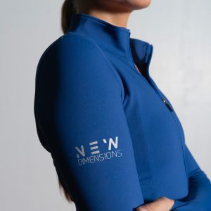 Elevate Zip Jacket (Midnight Blue). Crafted from premium compression material, this full zip jacket offers a snug fit with full range of motion.