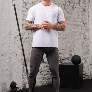 The Benchmark Tee (White) is designed to keep up with your active lifestyle. It’s the perfect choice for any workout, from running to lifting to lounging. The lightweight cotton blend material keeps you cool and comfortable, while the 8 way stretch material allows for unrestricted movement. The short sleeve design and high neckline provide additional coverage, and the reflective logos add a touch of style.