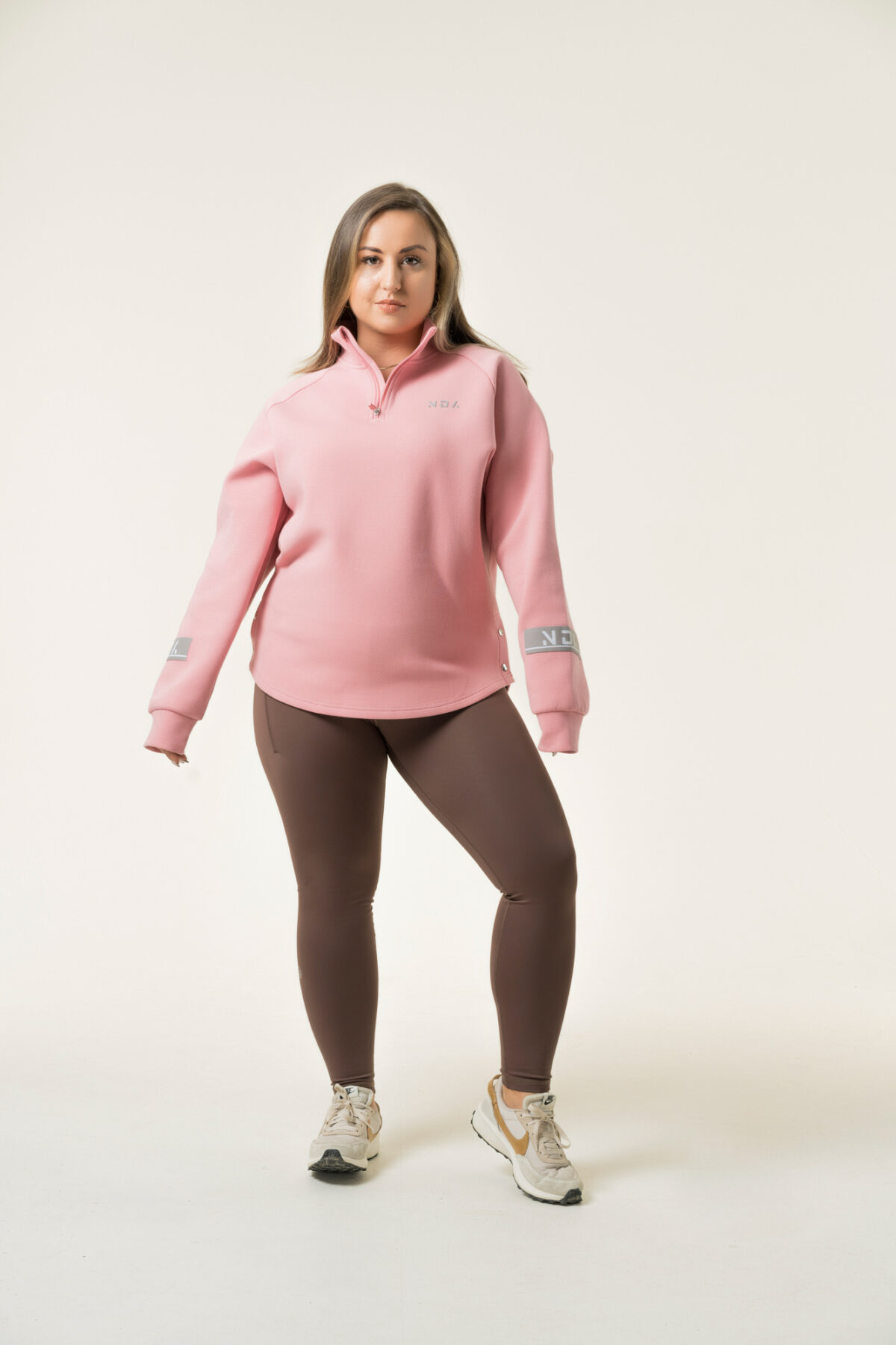 Premium & Practical - the Deluxe ¼ Zip (Blush Pink). Made from our deluxe material, this 1/4 zip is designed to keep you warm and cosy during the colder months. The fabric is soft & heavy to the touch and provides ultimate comfort, making it a must-have for your wardrobe.