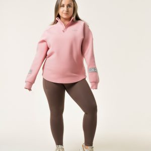 Premium & Practical - the Deluxe ¼ Zip (Blush Pink). Made from our deluxe material, this 1/4 zip is designed to keep you warm and cosy during the colder months. The fabric is soft & heavy to the touch and provides ultimate comfort, making it a must-have for your wardrobe.