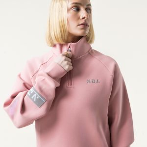 Premium & Practical - the Deluxe ¼ Zip (Blush Pink). Made from our deluxe material, this 1/4 zip is designed to keep you warm and cosy during the colder months. The fabric is soft & heavy to the touch and provides ultimate comfort, making it a must-have for your wardrobe.