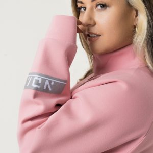 Premium & Practical - the Deluxe ¼ Zip (Blush Pink). Made from our deluxe material, this 1/4 zip is designed to keep you warm and cosy during the colder months. The fabric is soft & heavy to the touch and provides ultimate comfort, making it a must-have for your wardrobe.