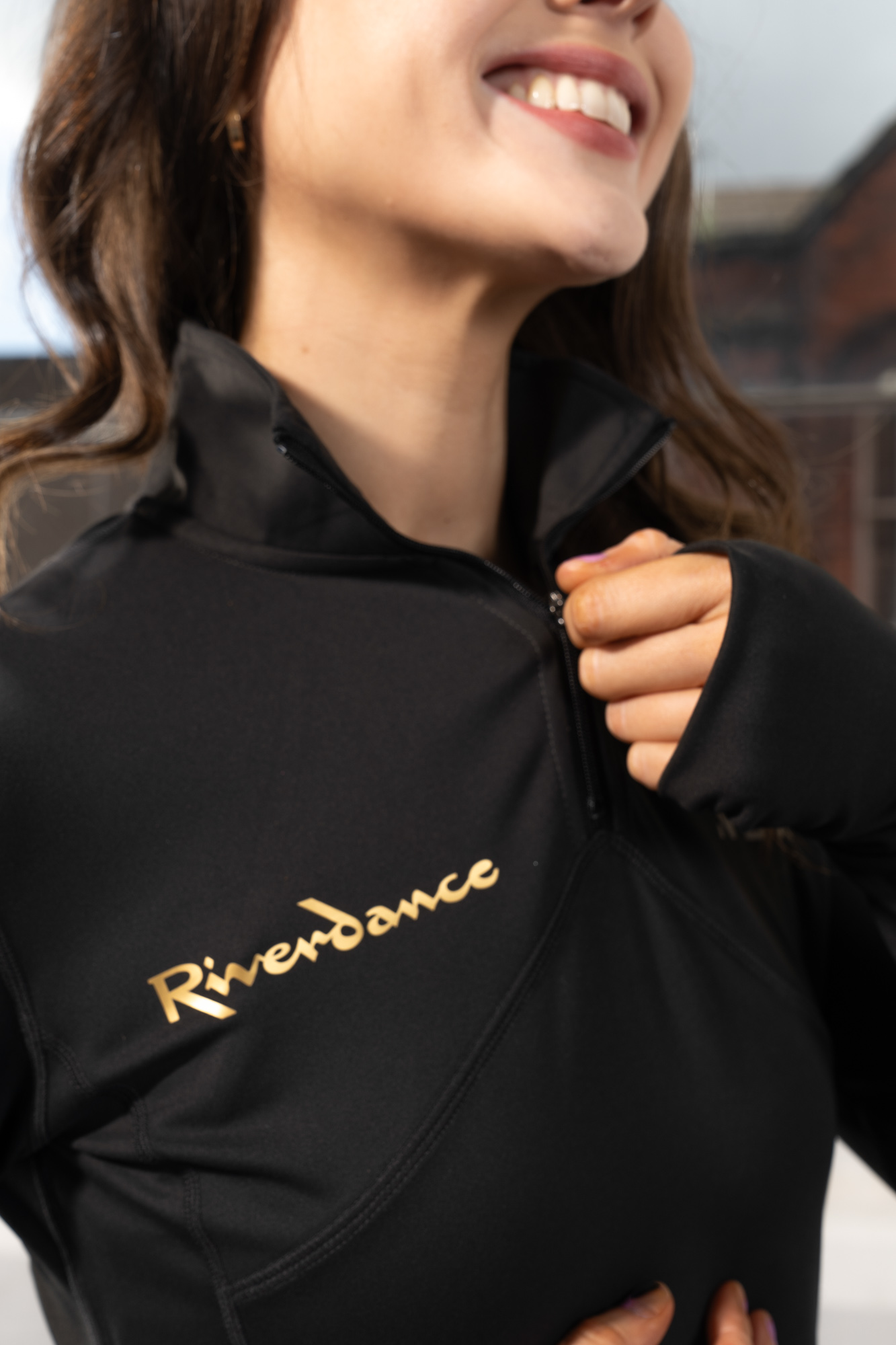 Riverdance ¼ Zip (Black)