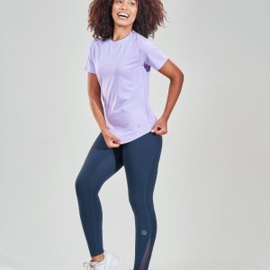 Elevate your athletic wardrobe with the Rise T-Shirt (Lavender). Crafted from a blend of 95% Cotton and 5% Spandex, this t-shirt offers a comfortable and stretchy fit that moves with you during any activity. The reflective logo adds a touch of style and visibility, perfect for outdoor workouts or runs in low light conditions.