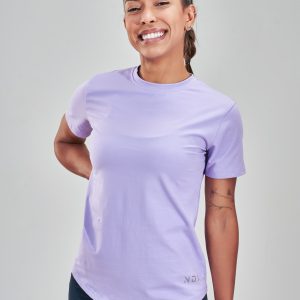 Elevate your athletic wardrobe with the Rise T-Shirt (Lavender). Crafted from a blend of 95% Cotton and 5% Spandex, this t-shirt offers a comfortable and stretchy fit that moves with you during any activity. The reflective logo adds a touch of style and visibility, perfect for outdoor workouts or runs in low light conditions.