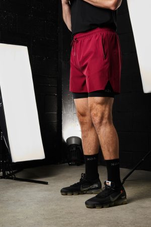 Introducing the Hybrid Shorts (Burgundy), the ultimate fusion of style, comfort, and performance. Engineered for versatility, these lightweight shorts are designed to meet the demands of your active lifestyle. Featuring a unique two-layer construction, the Hybrid Shorts combine a loose-flowing outer layer with a supportive bike short underneath, ensuring you stay comfortable and unrestricted during any activity.