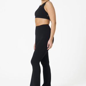 Move freely and confidently with the Legacy Flare Legging (Black), designed for comfort, support, and style. Part of our Legacy Activewear Collection, this legging combines innovative features with a modern flair to elevate your active wardrobe. The high-waisted design ensures a secure fit, while the flatline drawstring offers customizable support for every movement. The subtle back-enhanced detail adds a sculpted, flattering touch. The flare silhouette delivers a trendy yet functional look, giving you ease of movement whether you're in the gym or out and about.