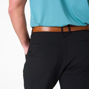 Stay sharp and comfortable, whether you're hitting the office or the golf course. The Elements Golf Trouser (Black) is designed to keep your look fresh and functional with a lightweight build ideal for warmer months. Featuring a blend of nylon and spandex, it offers exceptional stretch and freedom of movement, ensuring comfort for your swing on the course or long hours at the desk.