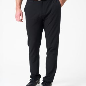 Stay sharp and comfortable, whether you're hitting the office or the golf course. The Elements Golf Trouser (Black) is designed to keep your look fresh and functional with a lightweight build ideal for warmer months. Featuring a blend of nylon and spandex, it offers exceptional stretch and freedom of movement, ensuring comfort for your swing on the course or long hours at the desk.