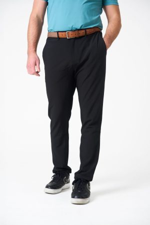 Stay sharp and comfortable, whether you're hitting the office or the golf course. The Elements Golf Trouser (Black) is designed to keep your look fresh and functional with a lightweight build ideal for warmer months. Featuring a blend of nylon and spandex, it offers exceptional stretch and freedom of movement, ensuring comfort for your swing on the course or long hours at the desk.