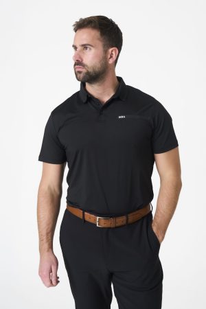 Elevate your game with the Elements Cap Sleeve Golf Polo (Black). Crafted for the modern golfer, this sleek-fit Golf Polo is tailored with a performance-stretch material that ensures effortless movement and moisture-managing properties for all-day comfort. Whether you're on the course or off, this polo strikes the perfect balance of style and functionality.