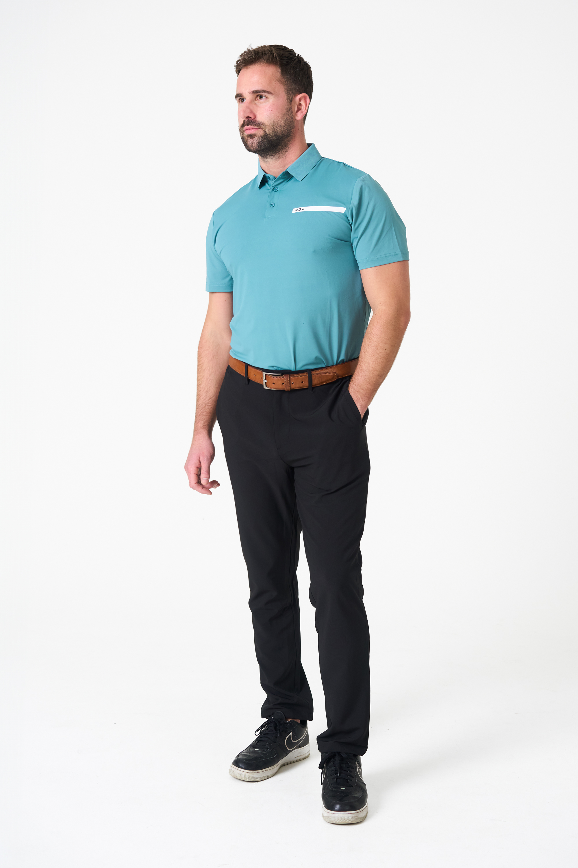 Elevate your game with the Elements Cap Sleeve Golf Polo (Teal). Crafted for the modern golfer, this sleek-fit Golf Polo is tailored with a performance-stretch material that ensures effortless movement and moisture-managing properties for all-day comfort. Whether you're on the course or off, this polo strikes the perfect balance of style and functionality.