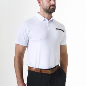 Elevate your game with the Elements Cap Sleeve Golf Polo (White). Crafted for the modern golfer, this sleek-fit Golf Polo is tailored with a performance-stretch material that ensures effortless movement and moisture-managing properties for all-day comfort. Whether you're on the course or off, this polo strikes the perfect balance of style and functionality.