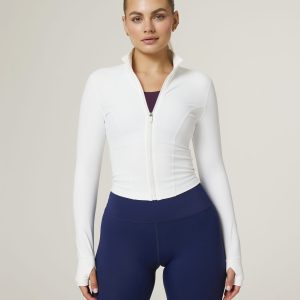Elevate your activewear game with the Tapered Zip Jacket (White) from our Elements Collection. Designed with a modern, short-length cut, this jacket provides a sleek, fitted fit that complements your every move. Crafted from a premium blend of 75% Nylon and 25% Spandex, it offers the perfect balance of stretch and durability to keep up with your active lifestyle.