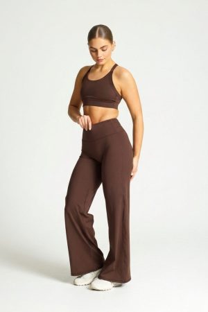 Movida Straight-Leg Pants (Cocoa)